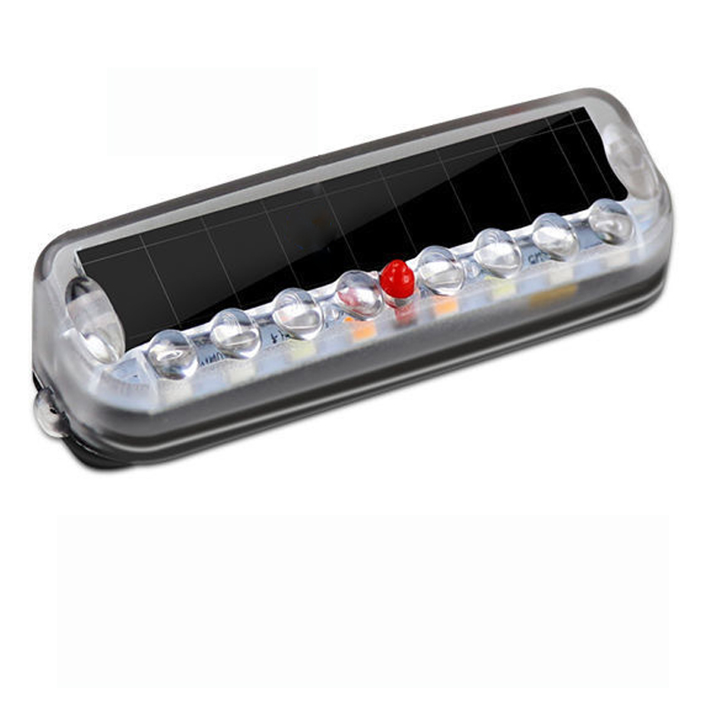 Car Led Solar Charging Warning Light Flashing Mini Emergency Waterproof Colored Led Light Police Strobe Light Rear