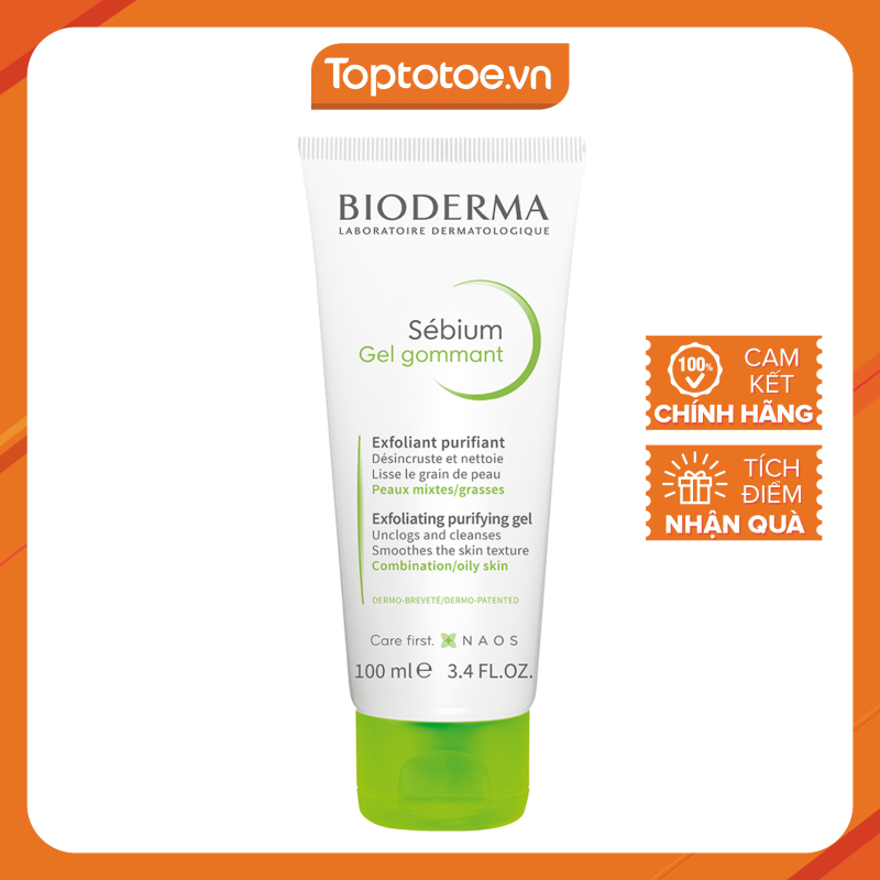 Gel Tẩy Tế Bào Chết Bioderma Sebium Gel Gommant 100ml