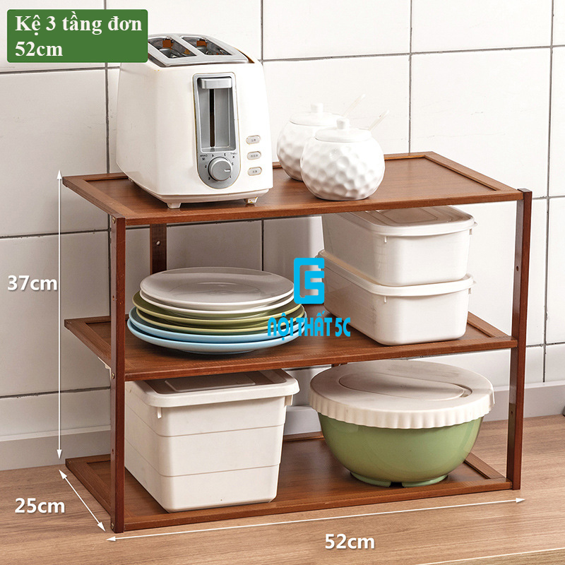 Kệ đựng đồ đa năng nhiều tầng gỗ tre gigg