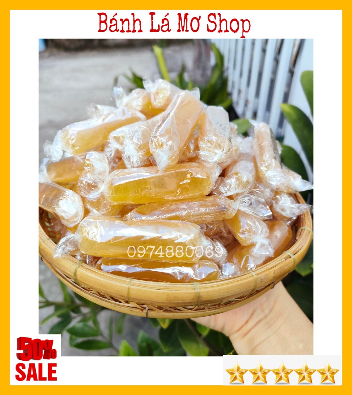 (Freeship) Mứt gừng dẻo cay cực ngon 1kg- CHỢ BẾN TRE