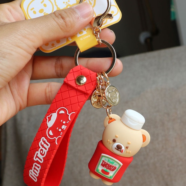 Móc khóa gấu Wonteddy tomato ketchup