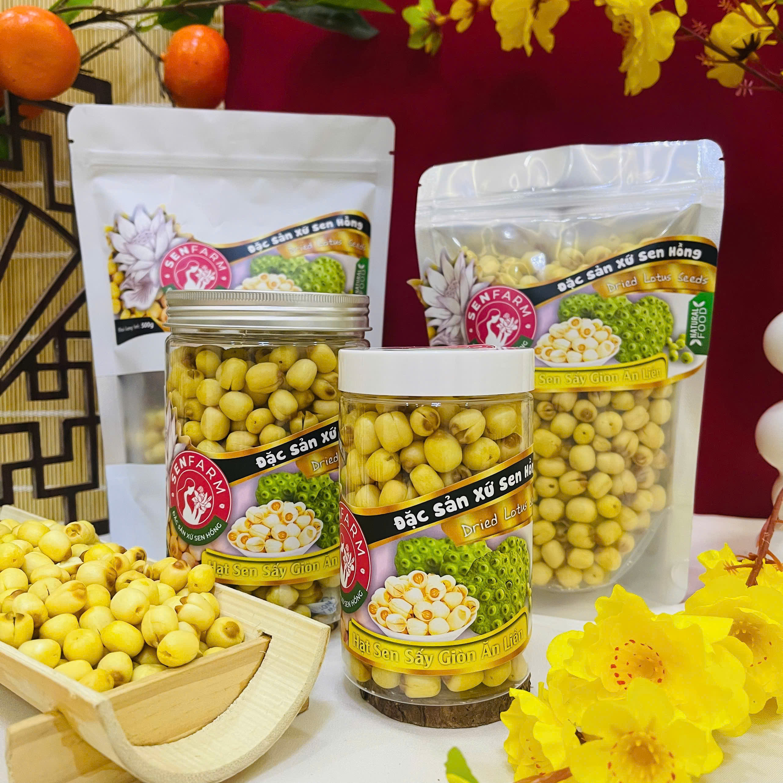 Hạt sen sấy giòn ăn liền Senfarm