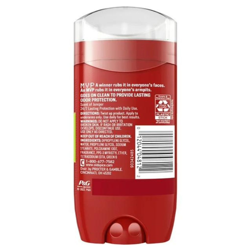 Lăn Khử Mùi Old Spice Red Collection MVP 85Gr (Sáp Xanh)