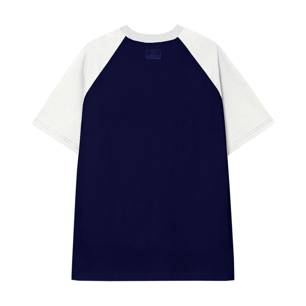 Áo Thun Thêu Raglan Lavi Studio Logo Cá Mập/ Navy Gray