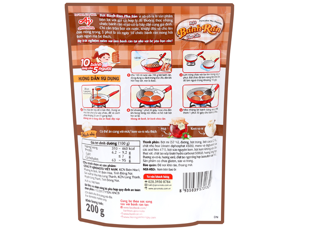 [Siêu thị WinMart] - Bột bánh rán Pancake Ajinomoto 200g