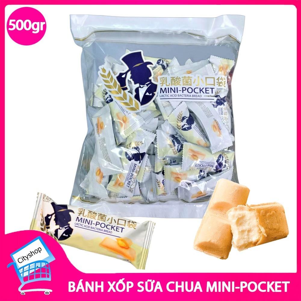 Bánh Xốp Sữa Chua Mini Pocket 500gr (khoảng 55 bánh)