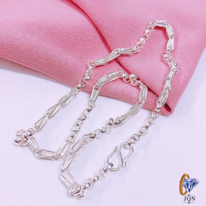 Dây chuyền bạc thật cho bé trai mẫu mới đẹp, dày dặn (3,2-3,5 chỉ bạc), JQN Official Store cam kết bạc chuẩn, chất lượng, kèm bảo hành