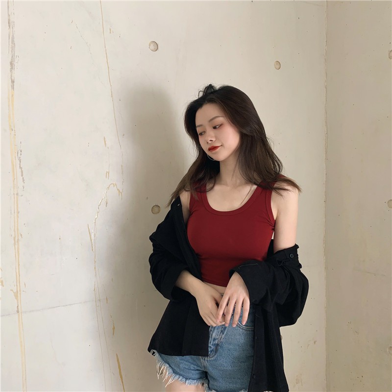 [HCM]Áo croptop ba lỗ CERA-Y chất thun co dãn CRA035