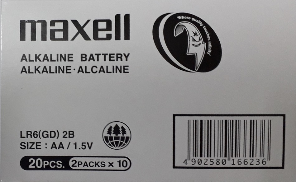 Pin  AA  Maxell Alkaline Battery  ( 1 vĩ / 2 viên)  -  COMBO 2 VĨ