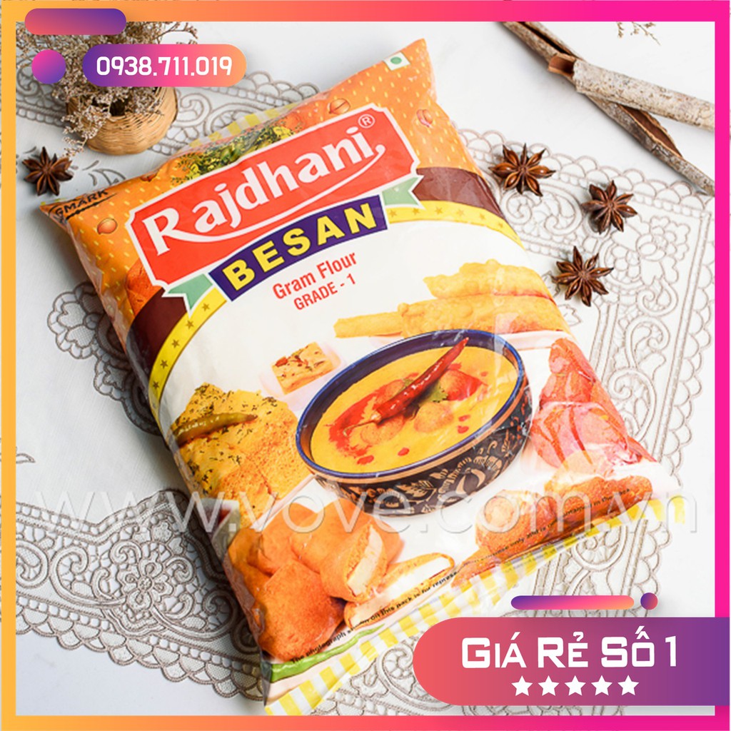Bột đậu gà Ấn Độ Besan Rajdhani gói 1kg [VOVEDACSAN]