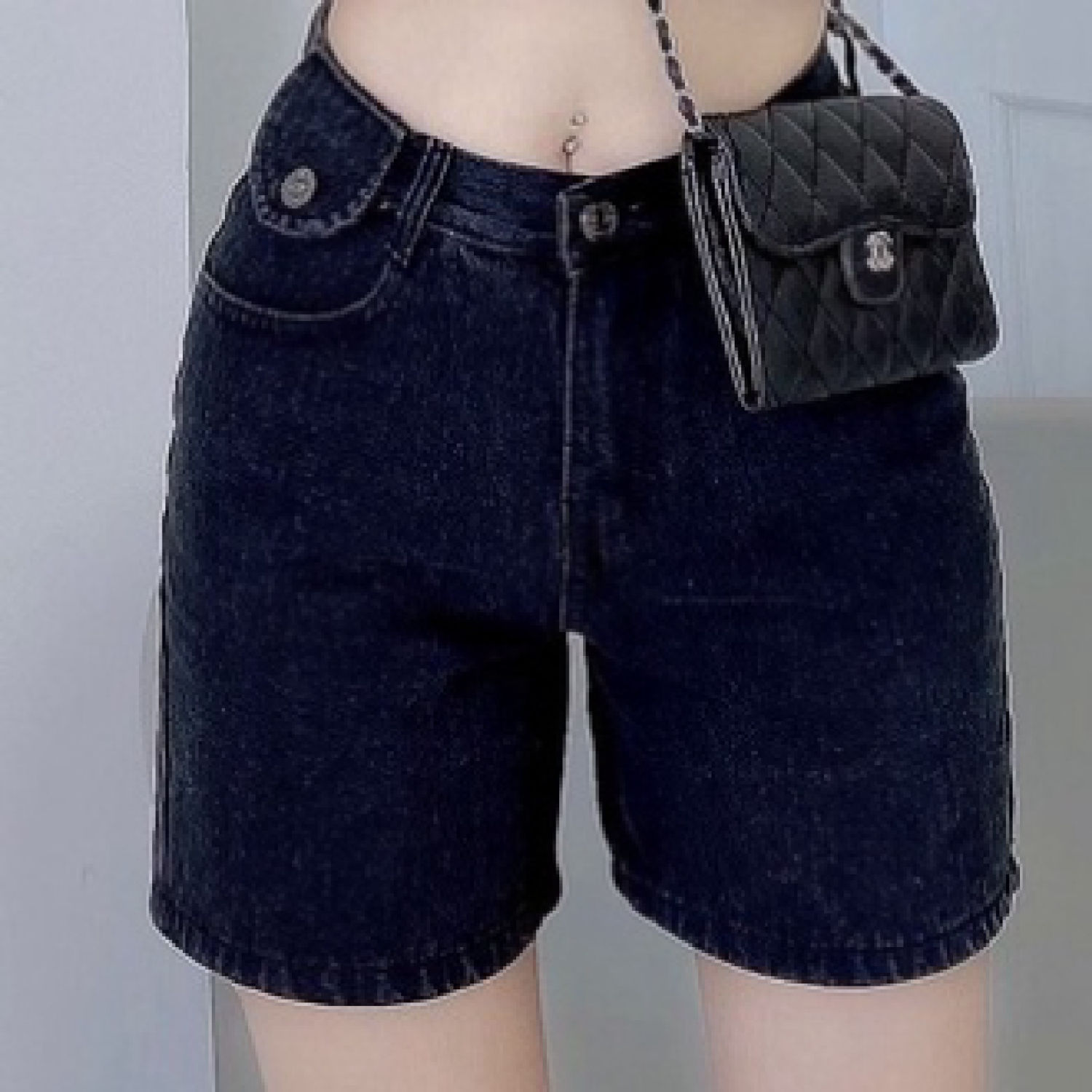 Quần short jean nữ,quần đùi nữ có nắp túi bigsize
