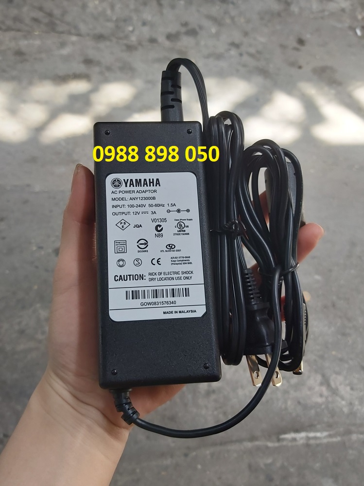 dây nguồn đàn yamaha 12v 3a