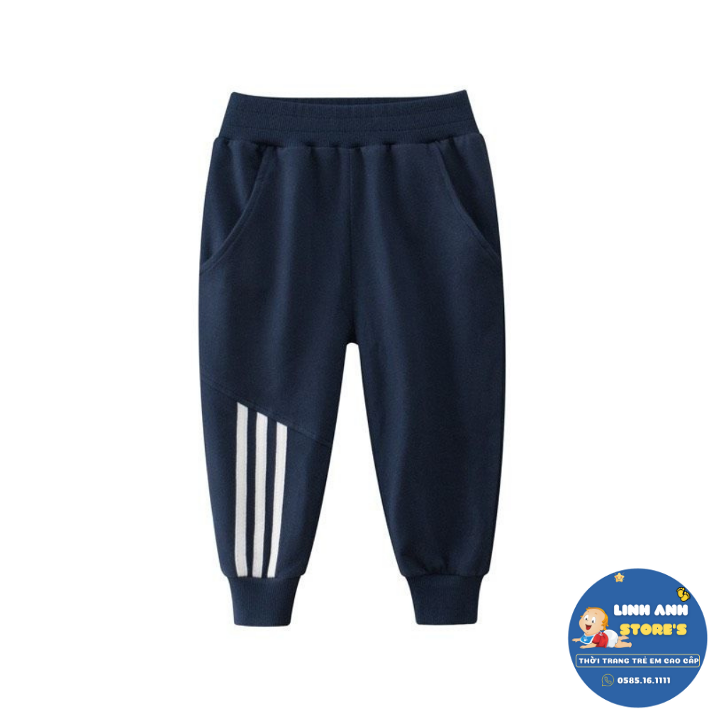 Quần dài thu đông cho bé trai bé gái kiểu dáng thể thao Chất liệu Cotton co dãn cho bé từ 08-20kg