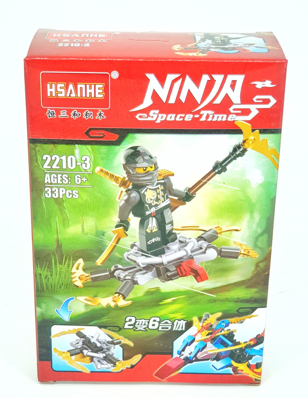 [HCM]Bộ 6 Minifigures Ninjago 6 in 1 Lắp Ráp Phi Cơ Ninja ( 194 Mảnh )