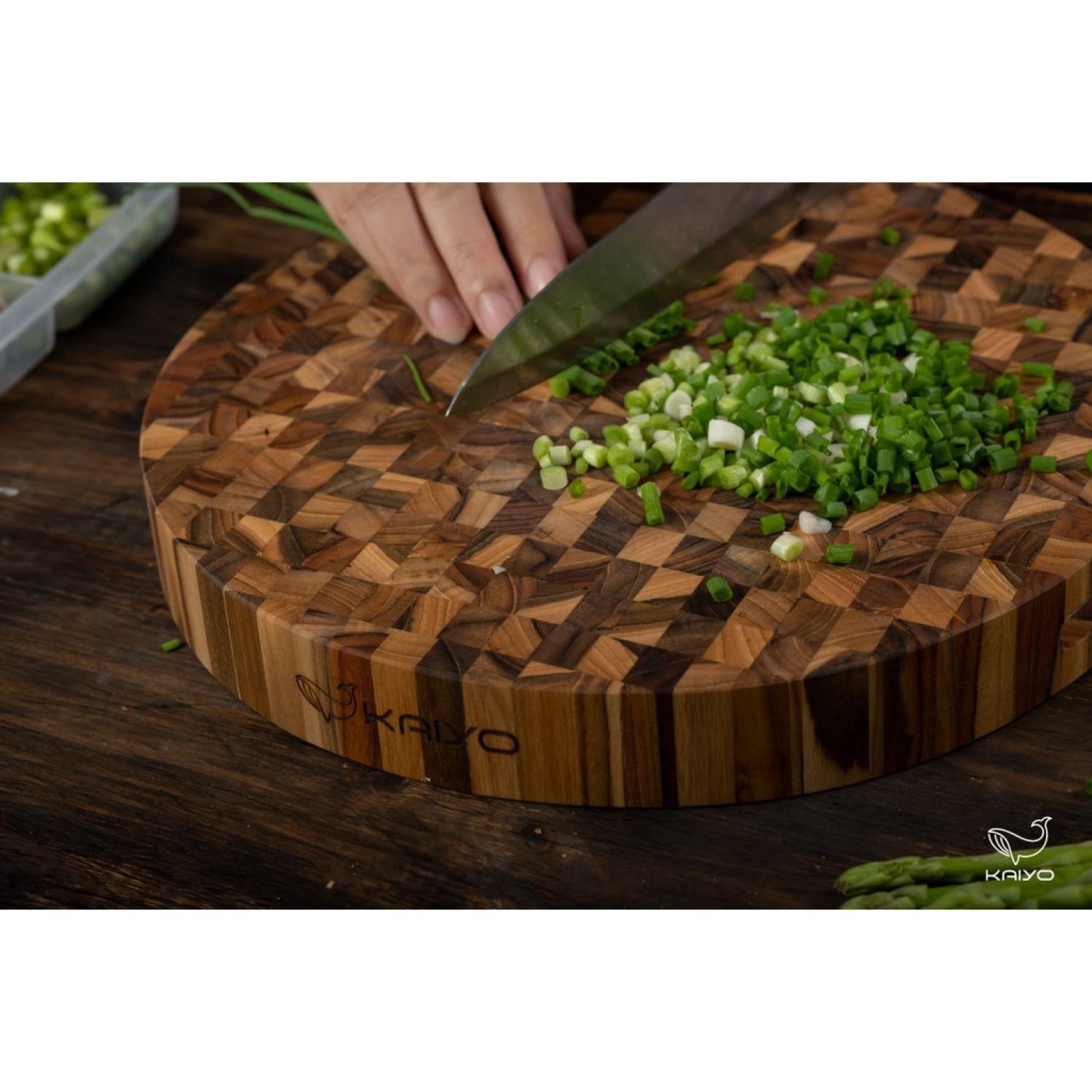 Thớt Gỗ Teak Đầu Cây KAIYO Thớt Siêu Bền Của MASTER CHEF