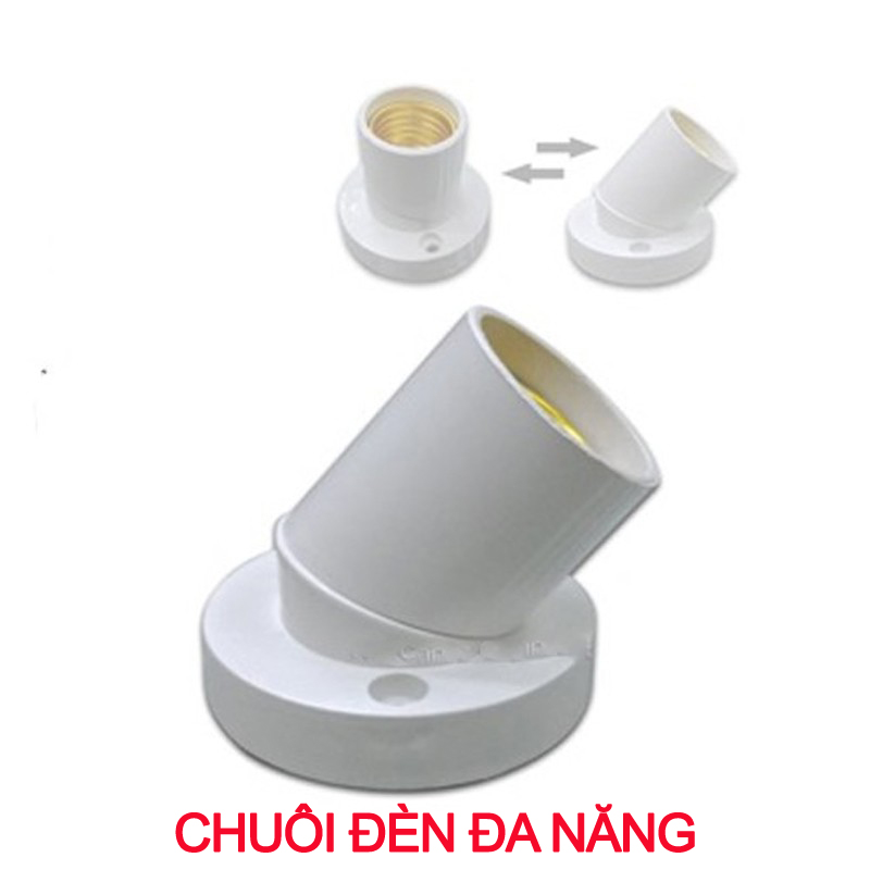 Chuôi E27 Sử Dụng Điện 220v Cho Bóng Đèn Led Thông Dụng, An Toàn, Nhựa ABS