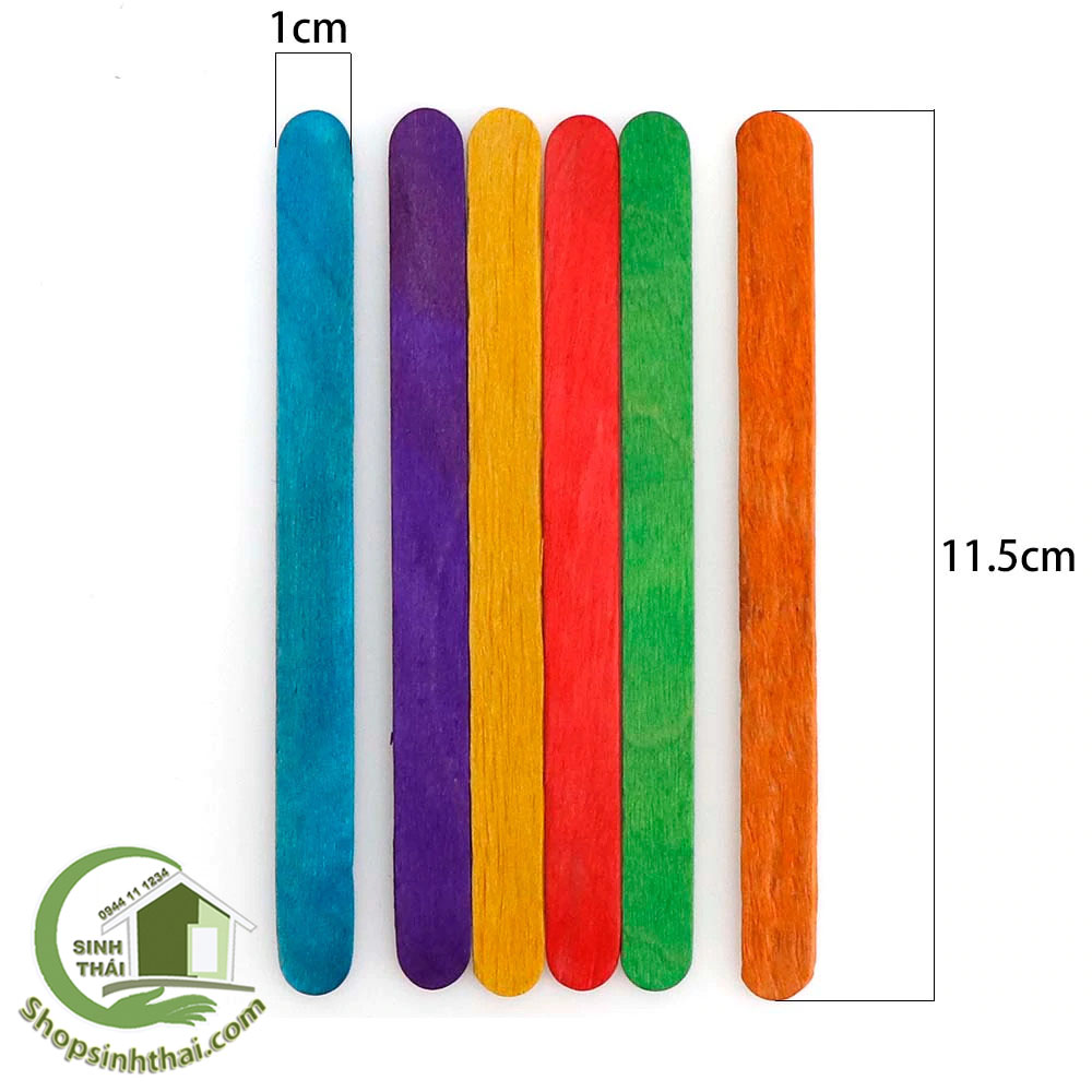Que Kem Gỗ Nhiều Màu, Bịch 56 cái