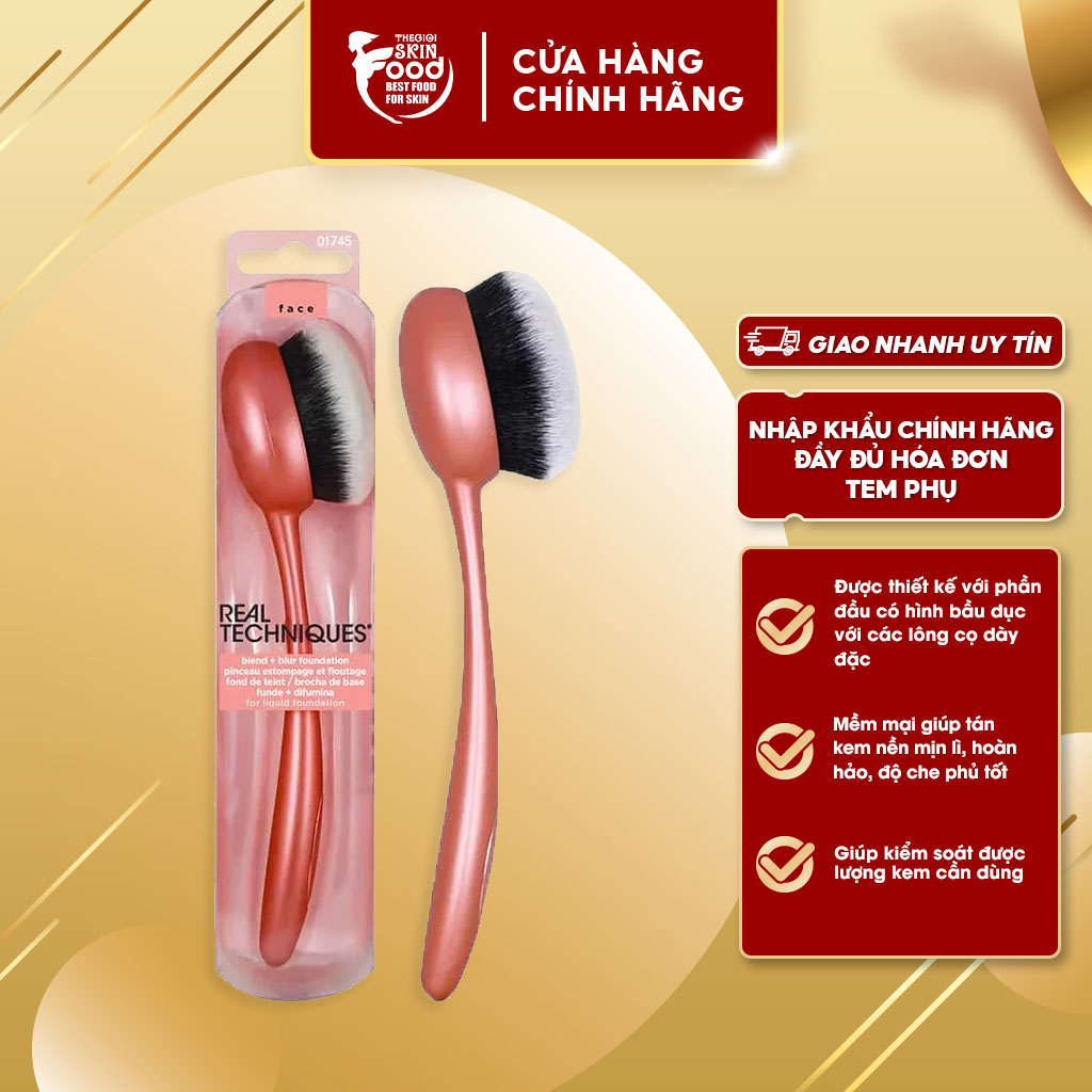Cọ Tán Kem Nền Real Techniques Blend And Blur Foundation Makeup Brush