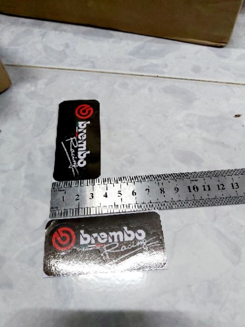 Combo 2 Tem Decal Sticker Brembo Trắng Đen Dán Xe Giá Rẻ