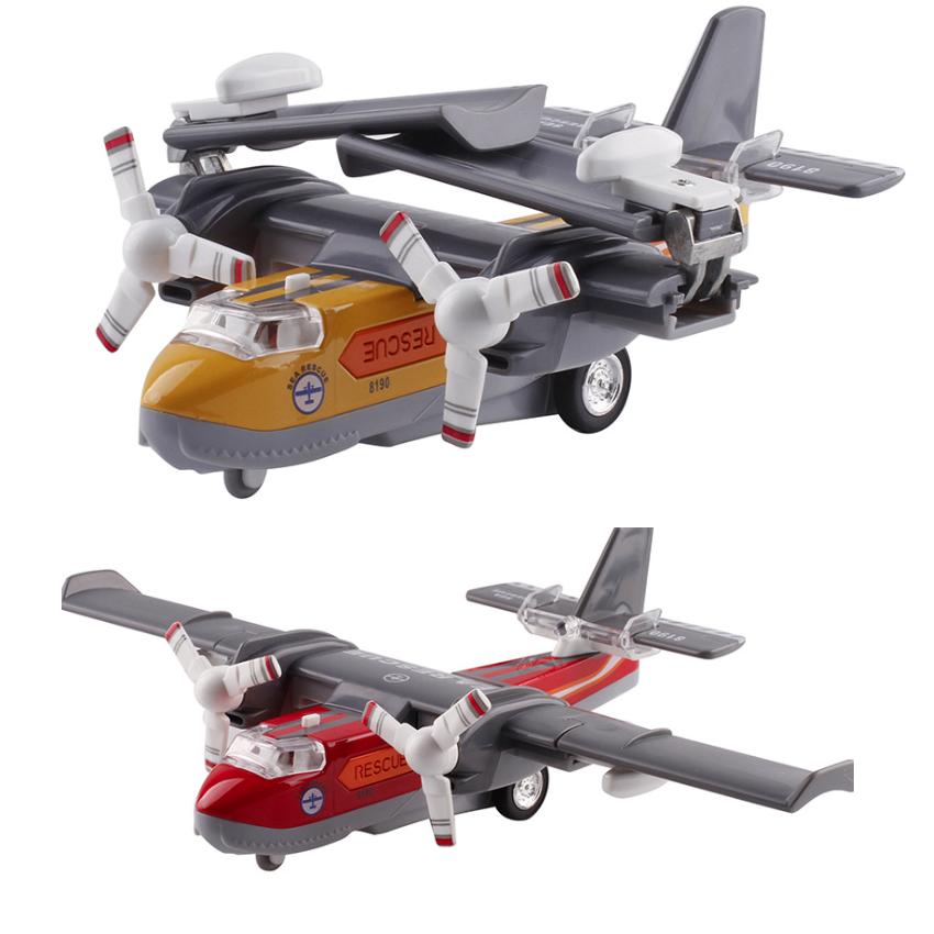 Mô hình máy bay đồ chơi trẻ em bằng hợp kim và nhựa có âm thanh và đèn