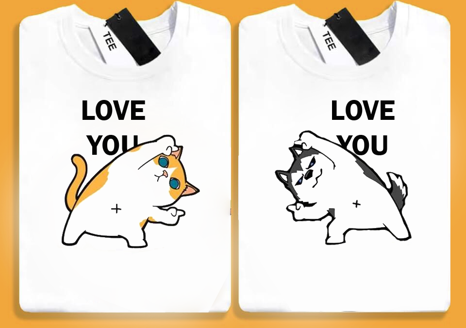 Áo đôi chó mèo love you