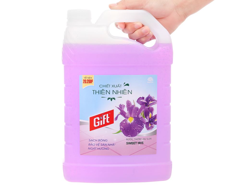 Làm Sạch Sàn Gift Hương Iris Trắng Khử Mùi & Diệt Khuẩn Bánh Kẹo Can 3.8kg