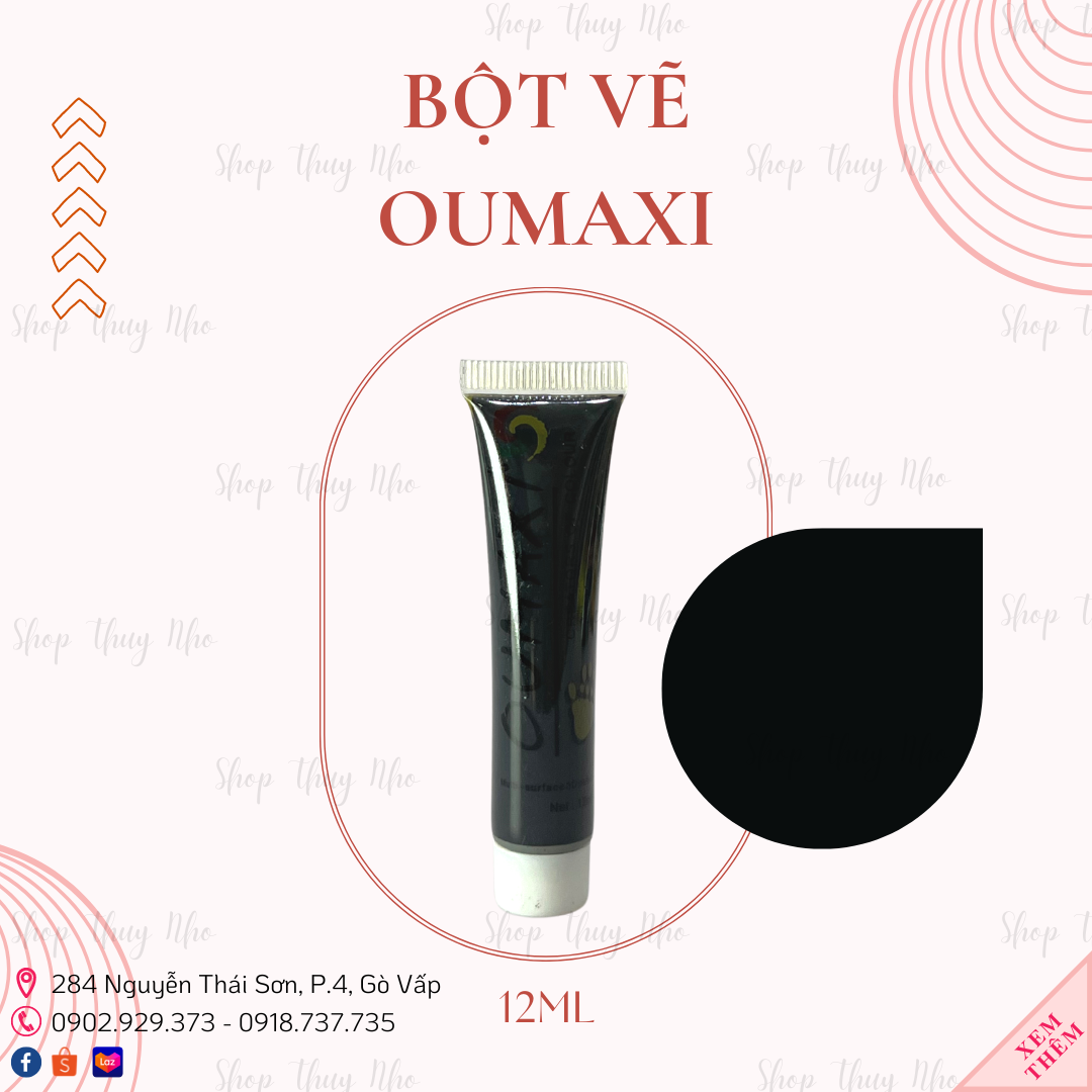 Bột vẽ móng tay tập vẽ OUMAXI cao cấp tuýp lẻ 12ml dụng cụ chuyên làm móng tay nghệ thuật nail
