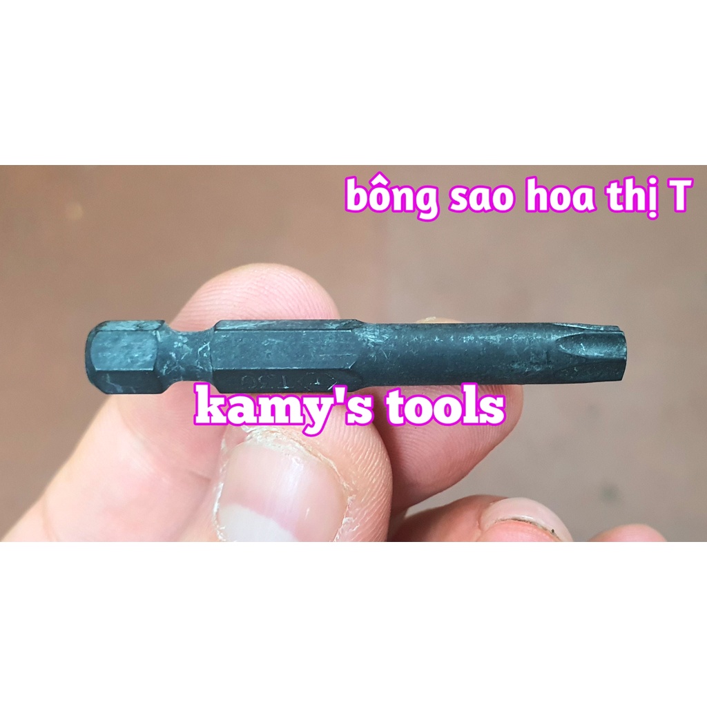 [HCM]Mũi lục giác bông hoa thị chuôi đuôi lục giác 7150 dài 50mm Kingtony T6-T40 (bán lẻ 1 cái)