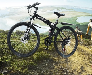 Xe đạp địa hình HaHoo - Bánh căm - Mẫu thiết kế mới 2020 black thumbnail