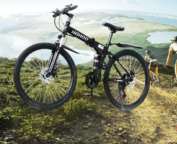 Xe đạp địa hình HaHoo - Bánh căm - Mẫu thiết kế mới 2020 (black)