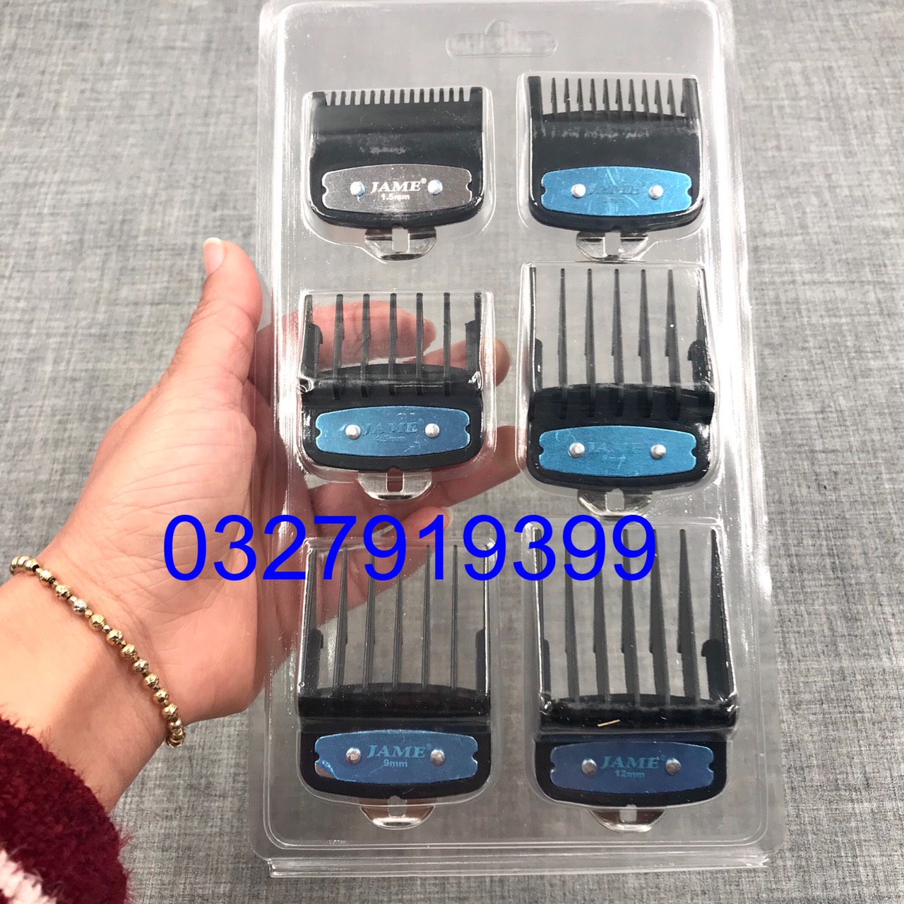 Cữ tông đơ gá thép JAME - BARBER ( 1 bộ 6 cái )