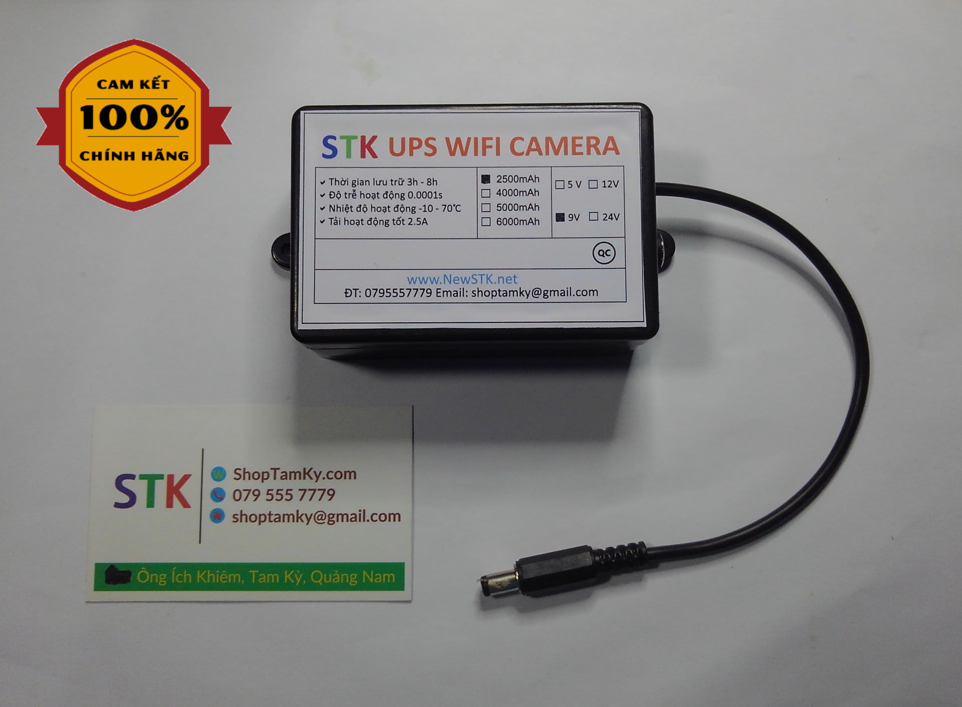 [STK] Nguồn dự phòng 9V - 3000mAh - UPS 9V