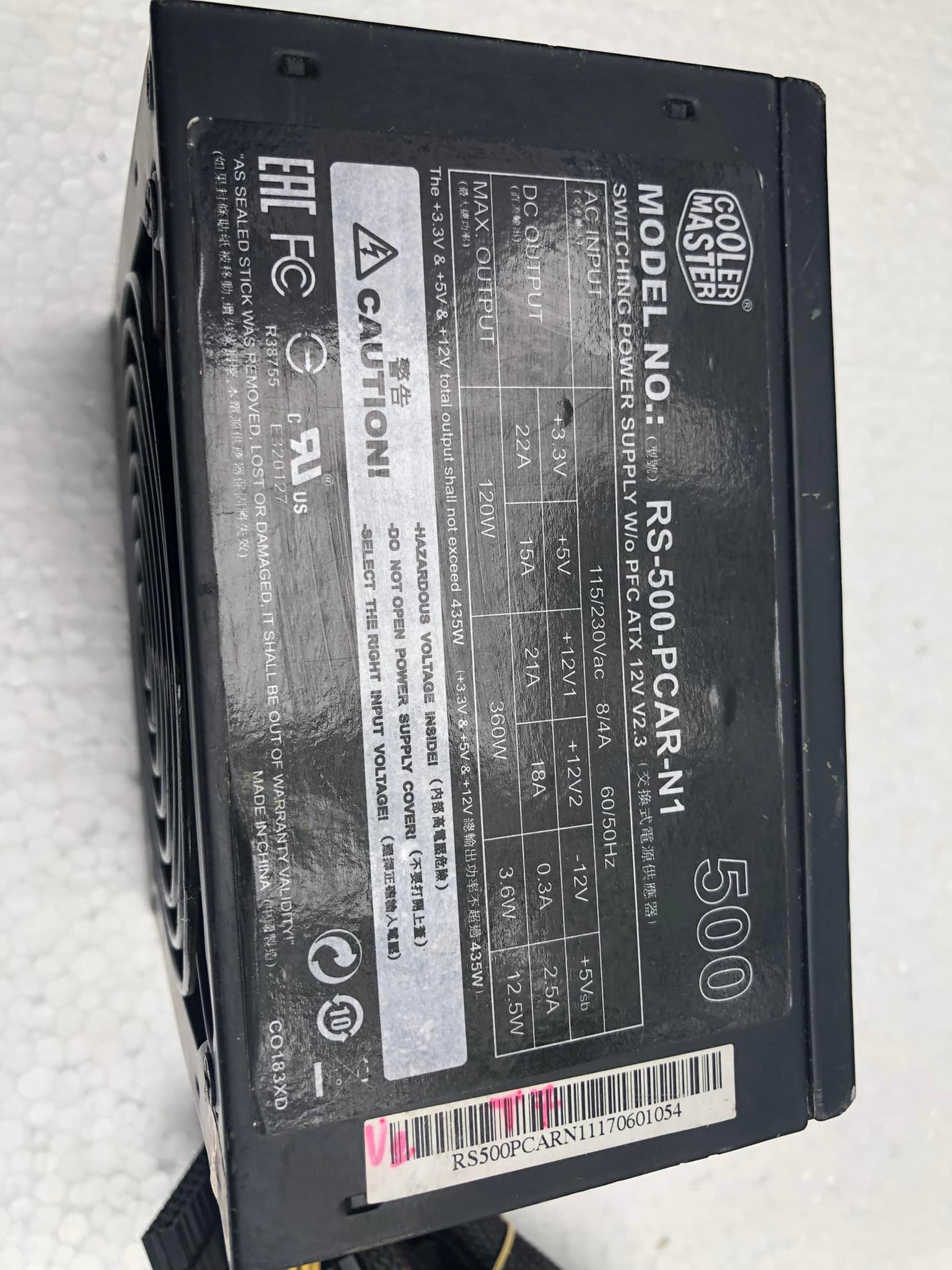 {SALE}Bộ nguồn máy tính PC COOLER MASTER RS500 Công suất thật