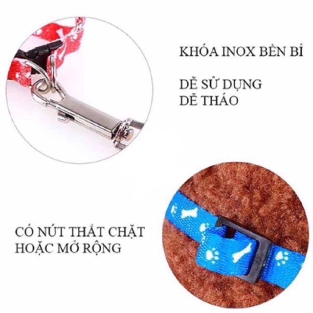 Dây dắt + yếm thú cưng từ 1-20kg