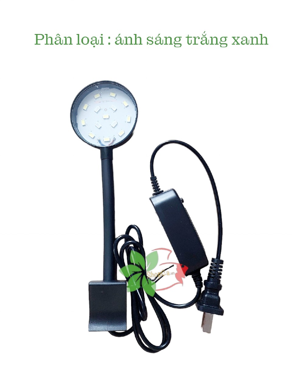 Đèn led kẹp mini Jeneca D1s kẹp miệng kính cho bể cá cảnh (3 chế độ màu)