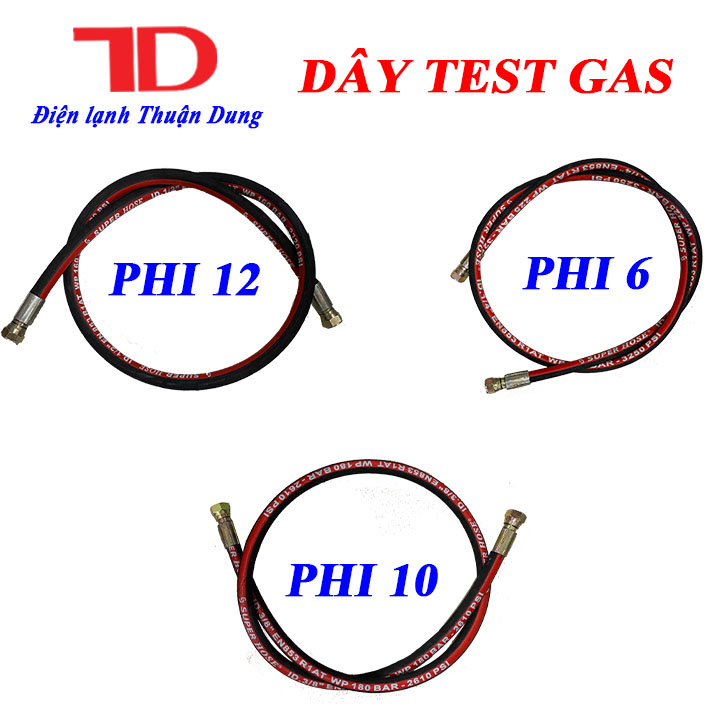 Dây thử máy điều hòa, dây test gas phi 6 phi 10 phi 12 - Điện Lạnh Thuận Dung