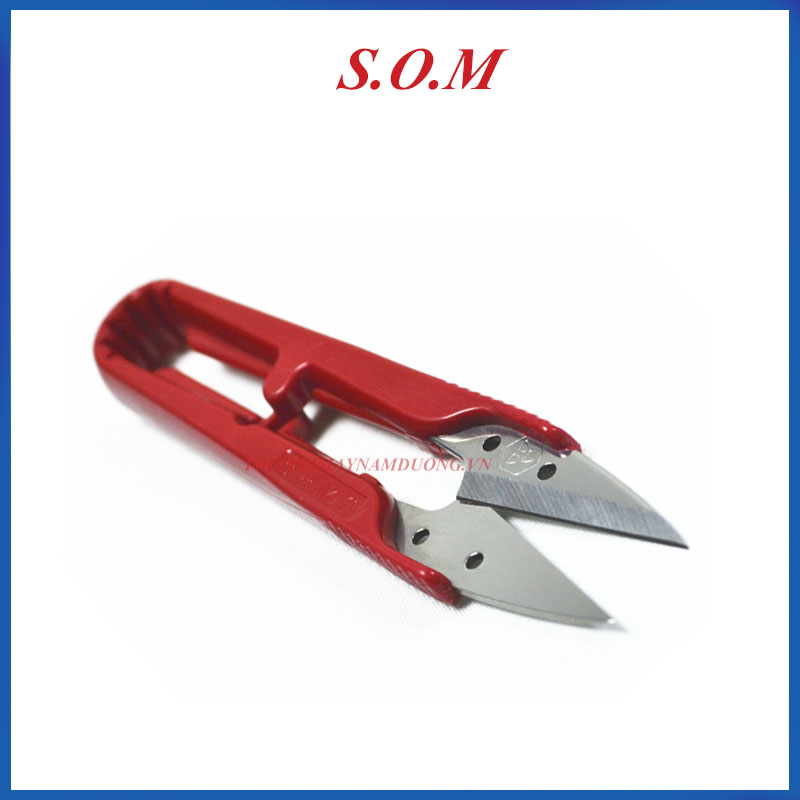Kéo bấm chỉ nhựa đỏ cao cấp