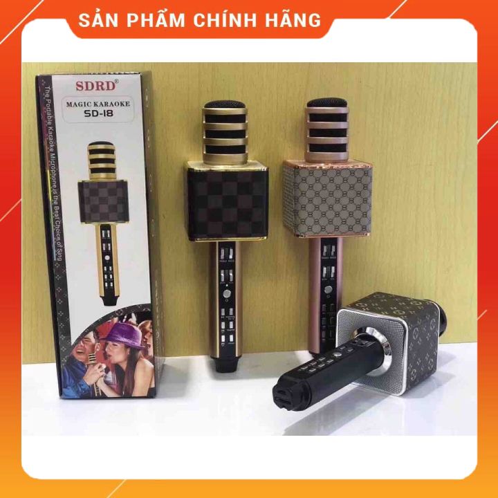 MICRO KARAOKE SD-18 ÂM THANH MẠNH MẼ