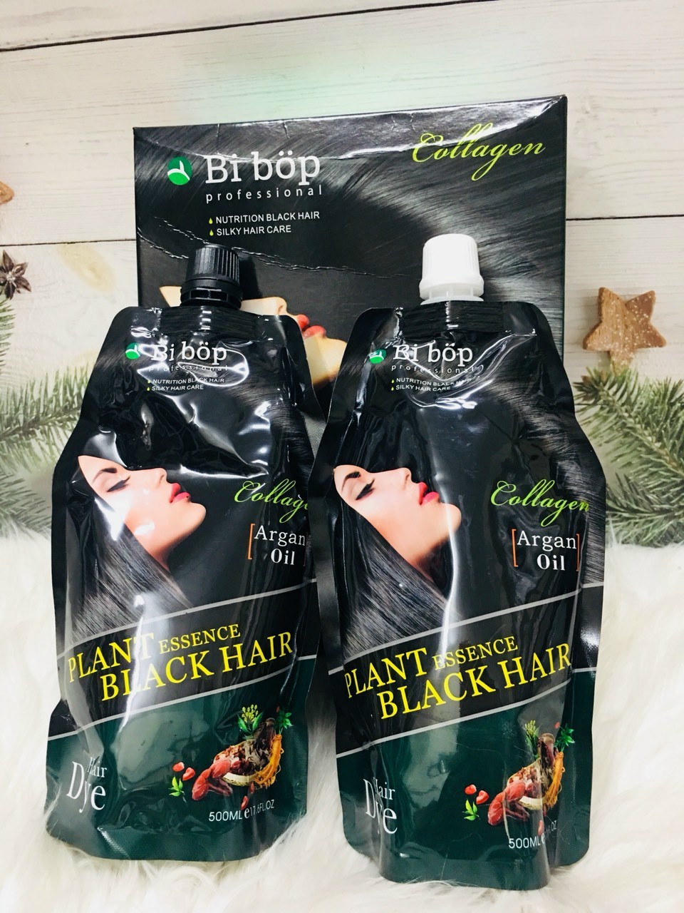 Nhuộm đen, nhuộm nâu BIBOP KERATIN phủ bạc hiệu quả 100%