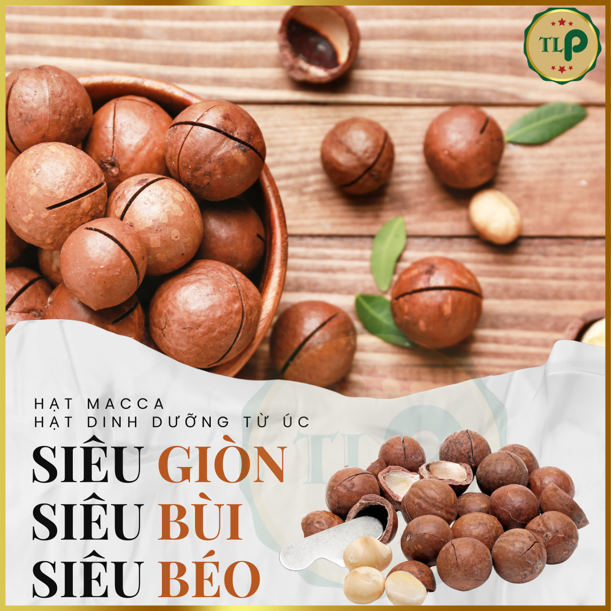 Tan Loc Phat Cracked Macadamia Nuts, 500g Bag
