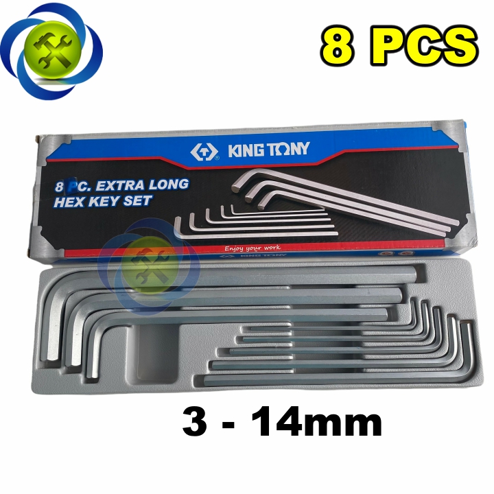 Bộ lục giác kingtony 20208mr01 có 8 cây từ 3-14mm