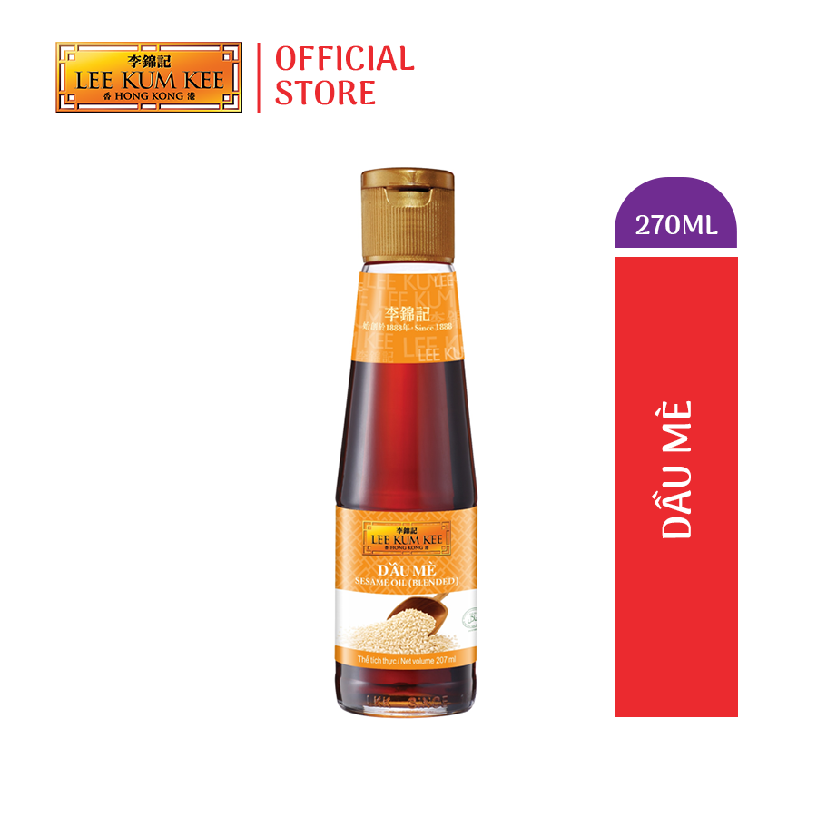 [Đơn 150K Tặng Gói Sốt] Dầu mè LEE KUM KEE SESAME OIL chai thủy tinh 207 ml