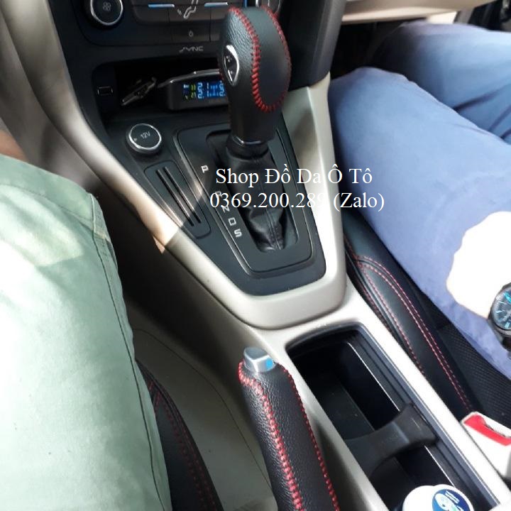 Bao da bọc cần số & phanh tay các đời xe Ford Focus số tự động da bò thật mẫu thiết kế mới nhất