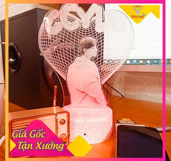 ĐÈN LED GỖ 3D! Sơn Tùng MTP dành tặng fan