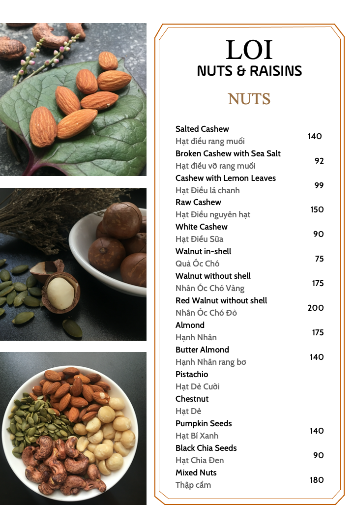 Combo mixed nuts và Granola