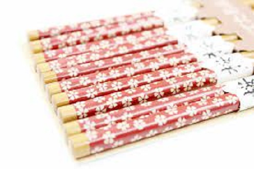 Bộ 5 đũa mẫu hoa đỏ - Nội địa Nhật Bản