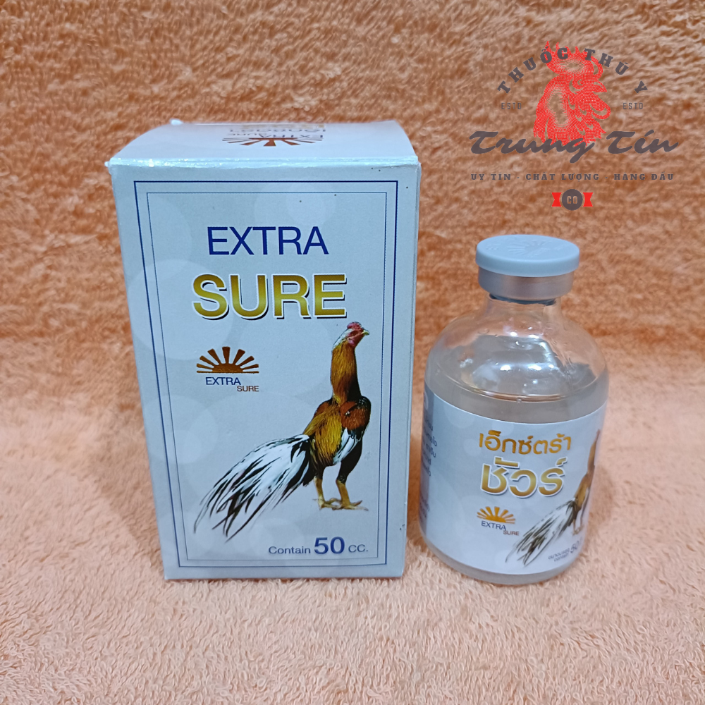 Lọ 50cc - EXTRA SURE (Thuốc gà đá đặc trị khò , hen , xổ mũi , sưng mặt , cảm cúm , phân xấu) dạng chích - thuốc gà đá , thuốc dành cho gà đá , thuoc ga