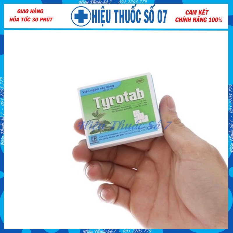 Viên ngậm sát trùng họng Tyrotab