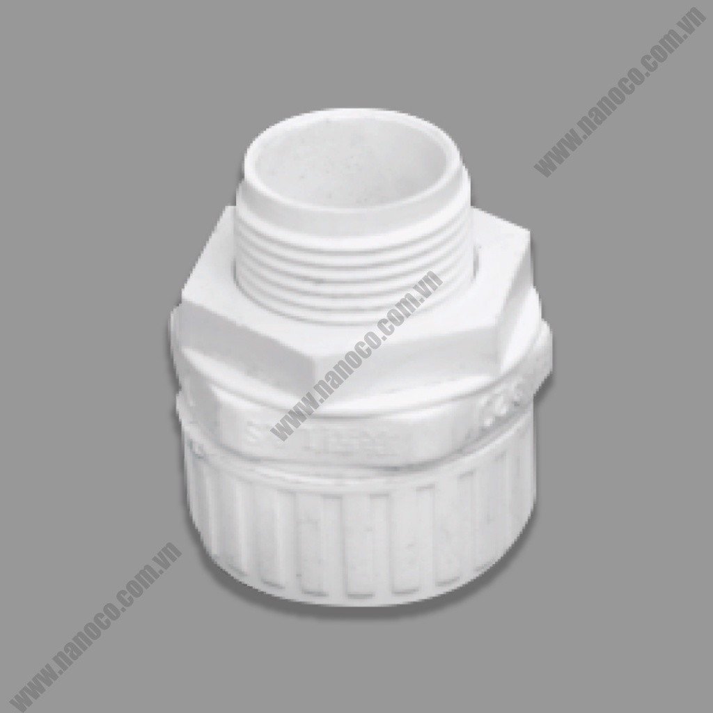 Đầu nối ống mềm có tán dặn răng  PVC phi 16.20, 25 NANOCO