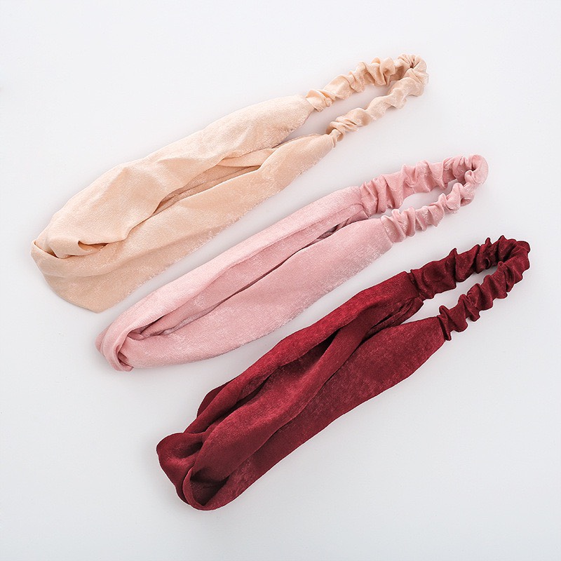 [HCM]Băng đô turban vải trơn phi bóng